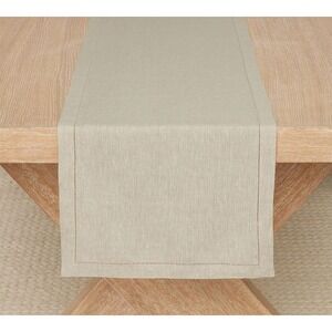 Pottery Barn Belgian Flax Linen 16" x 108" Table Runner